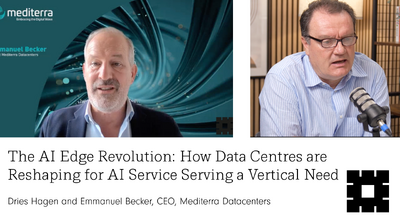 AI Data Centres podcast cover featuring Emmannel Becker, Mediterra datacenters